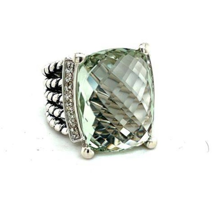 DAVID YURMAN WHEATON 20 X 15 Peridot DIAMOND STERLI… Gem