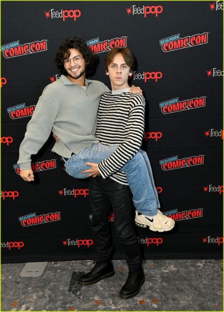 Jacob Bertrand Gives Xolo Maridueña a Lift at New York Comic Con